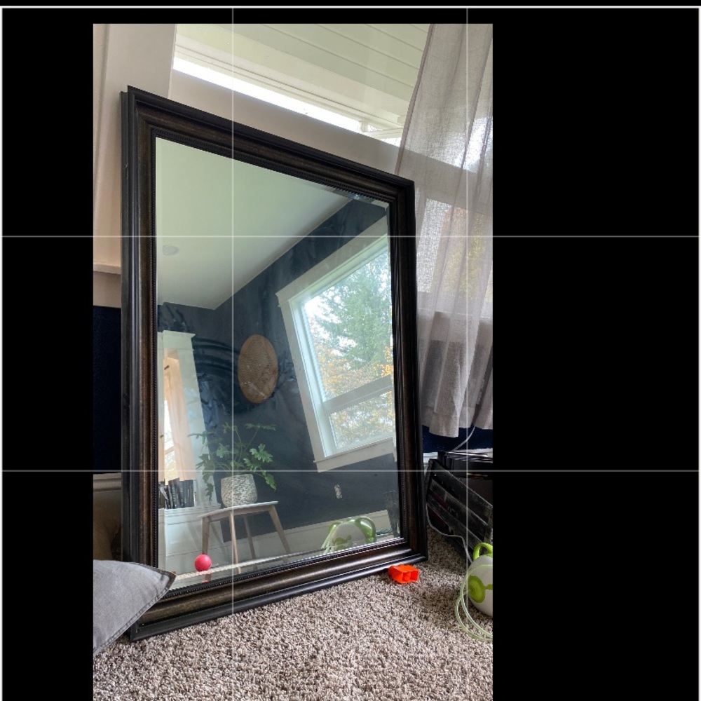 Big black heavy duty mirror!